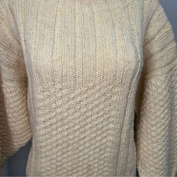 Vintage Handknit Mock Neck Cottagecore Sweater - Picture 5 of 8